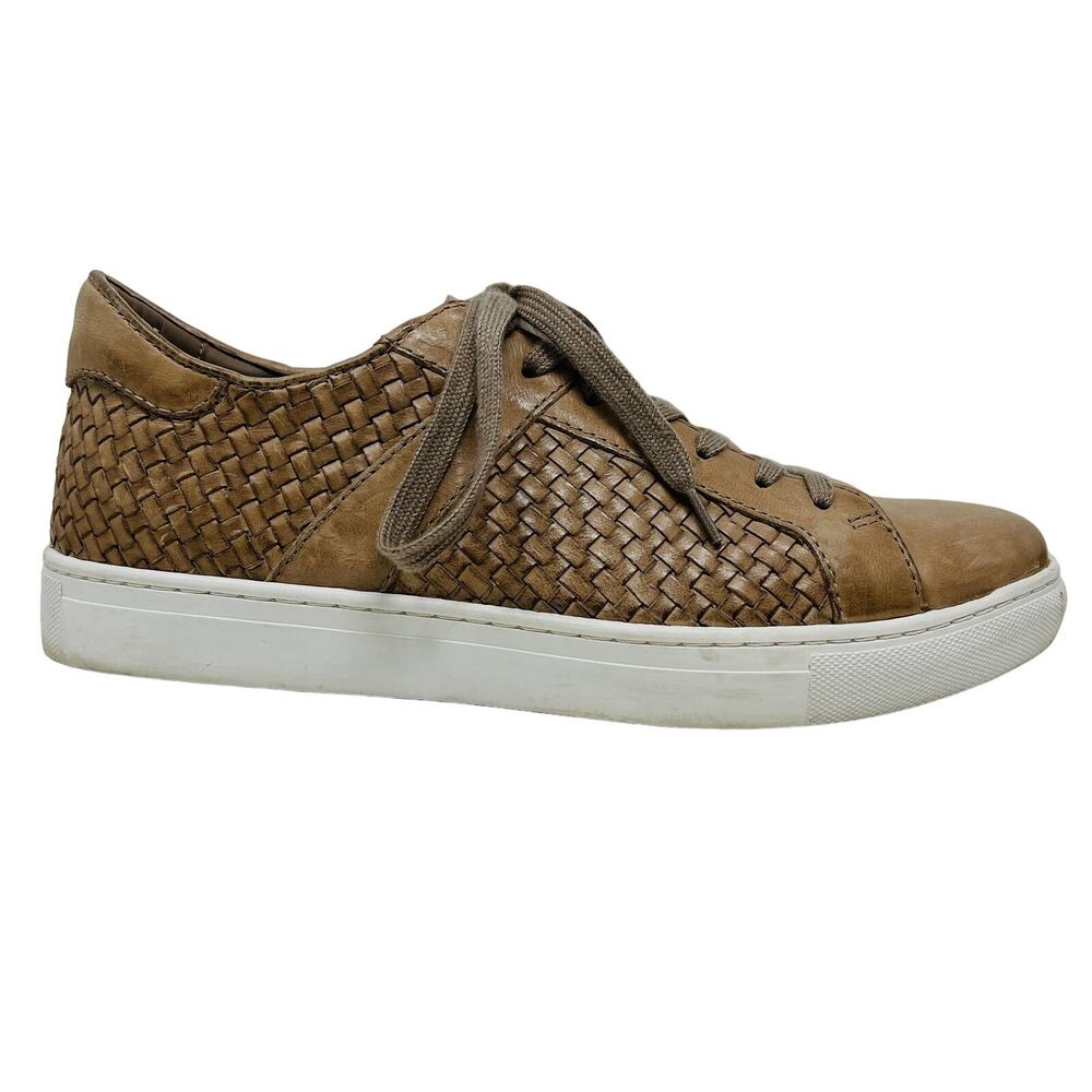 Trask Ackley Leather Low Top Sneaker Lace Up Woven - 8.5